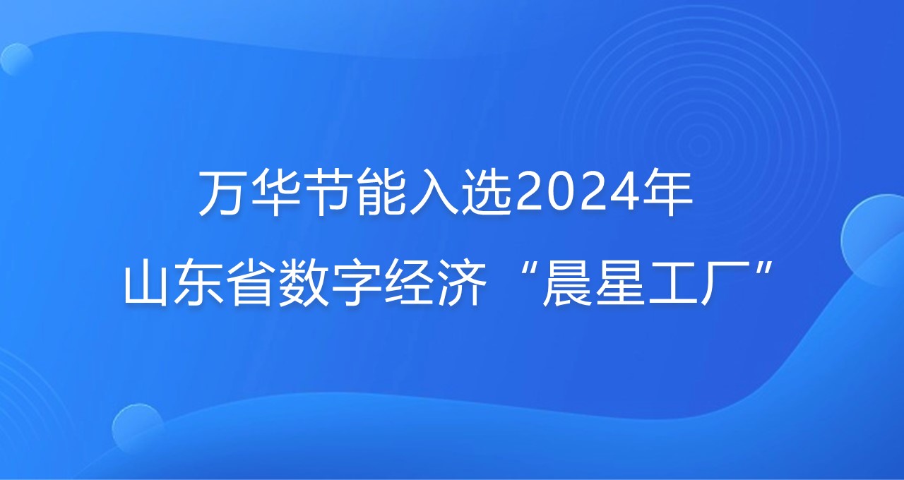 再添新彩！九游体育(NineGame)官方网站入选2024年山东省数字经济“晨星工厂”